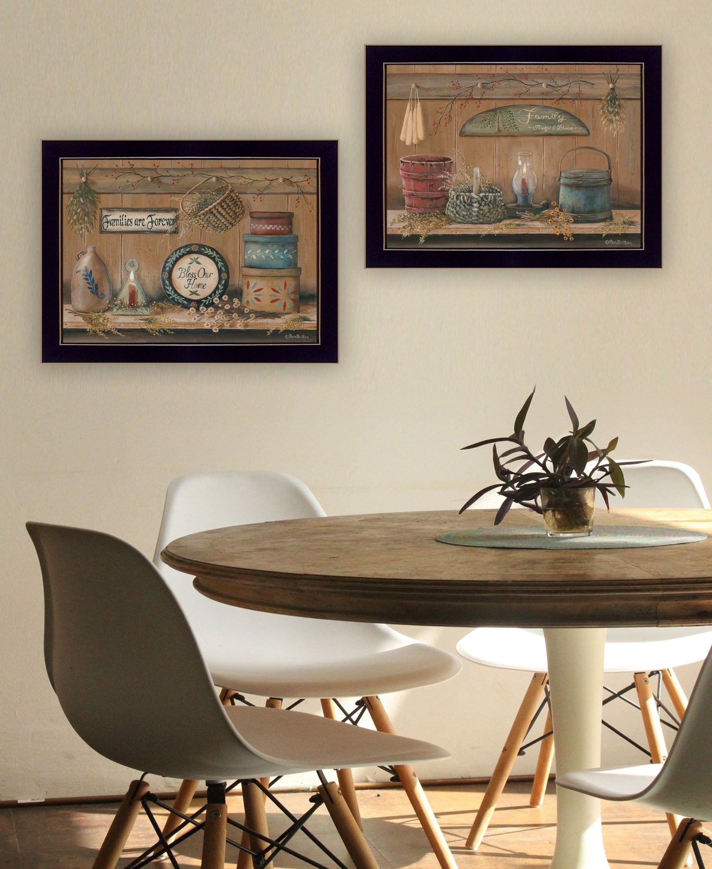 Set Of Two Shelf Treasures 3 Black Framed Print Wall Art