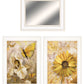 Set Of Three Butterflies 1 White Framed Print Wall Art