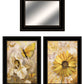 Set Of Three Butterflies 2 Black Framed Print Wall Art