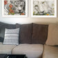 Set Of Two Tiger Lily Dandy Lion 1 White Framed Print Wall Art