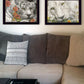 Set Of Two Tiger Lily Dandy Lion 3 Black Framed Print Wall Art