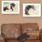 Set Of Two Wild Horses White Framed Print Wall Art