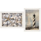 Set Of Two Cape Hatteras Lighthouse and Sea Shells 3 White Framed Print Wall Art