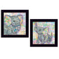 Set Of Two Elephant I and II 3 Black Framed Print Wall Art