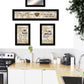 Set Of Four Love of Nature Kitchen 7 Black Framed Print Kitchen Wall Art