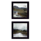 Set Of Two Winter Landscape 3 Black Framed Print Wall Art