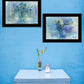 Set Of Two Susies Blue Bouquet 2 Black Framed Print Wall Art