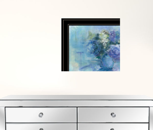 Set Of Two Susies Blue Bouquet 2 Black Framed Print Wall Art