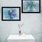 Set Of Two Susies Blue Bouquet 3 Black Framed Print Wall Art