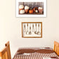 Welcome Pumpkin Shelf 1 White Framed Print Wall Art