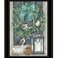 Winter Wreath 2 Black Framed Print Wall Art