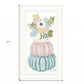 Floral Pumpkins White Framed Print Wall Art