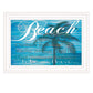 Take Me There Beach White Framed Print Wall Art