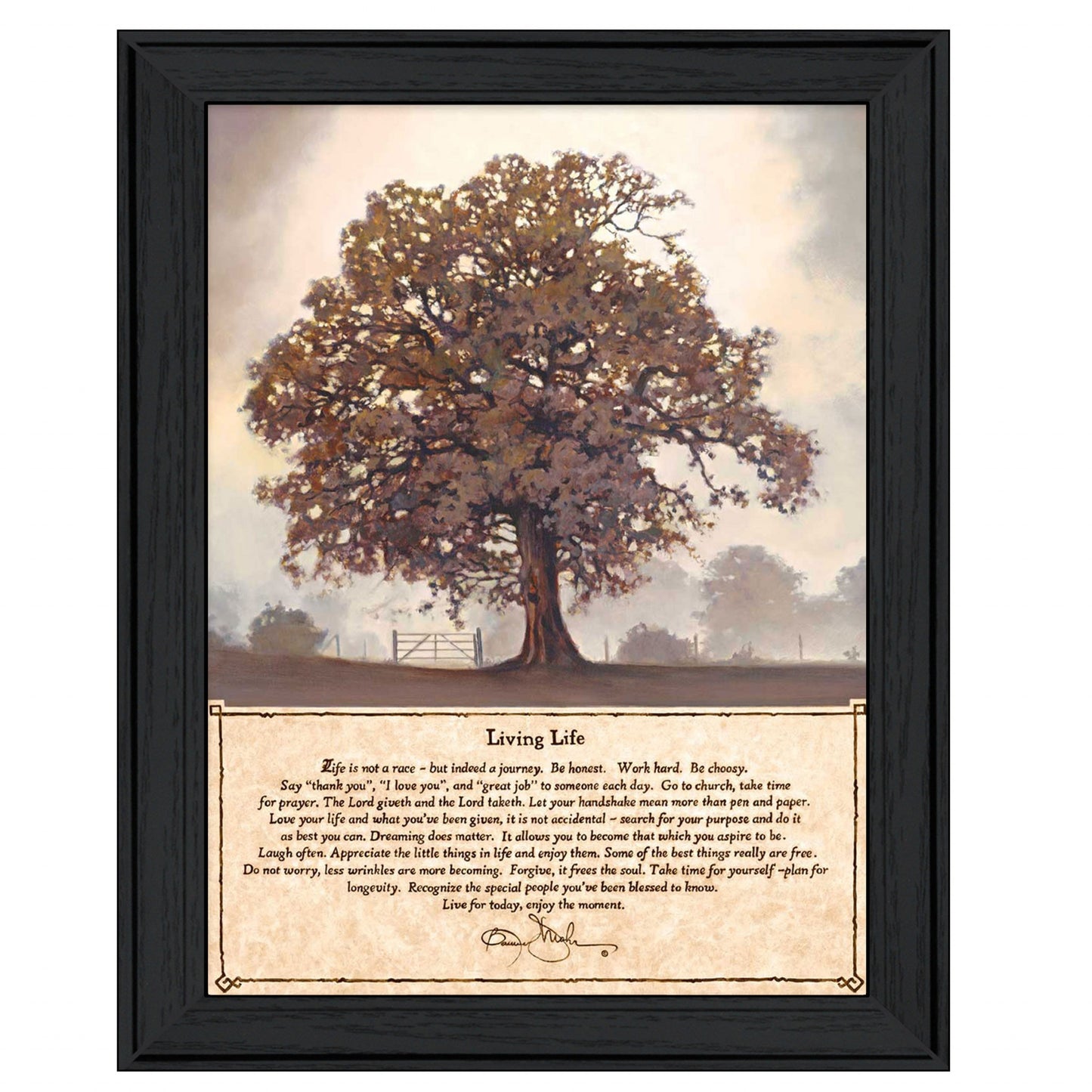 Living Life 15 Black Framed Print Wall Art