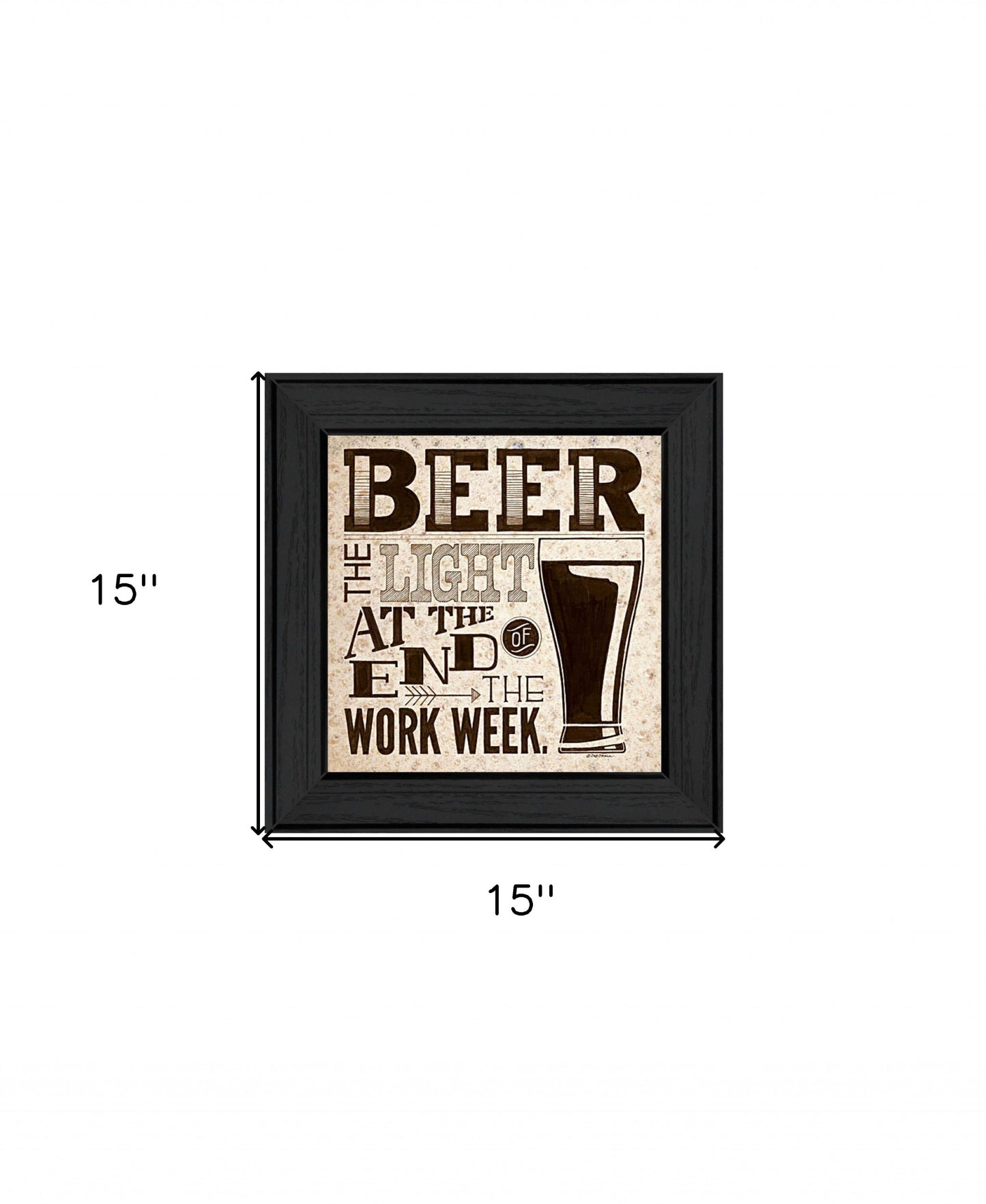 Beer Work Week Black Framed Print Wall Art