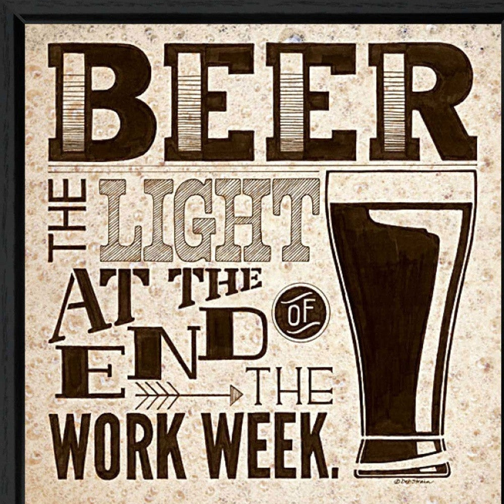 Beer Work Week Black Framed Print Wall Art