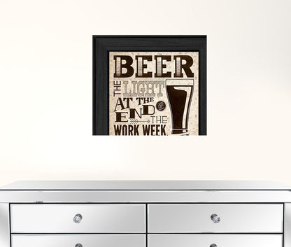 Beer Work Week Black Framed Print Wall Art