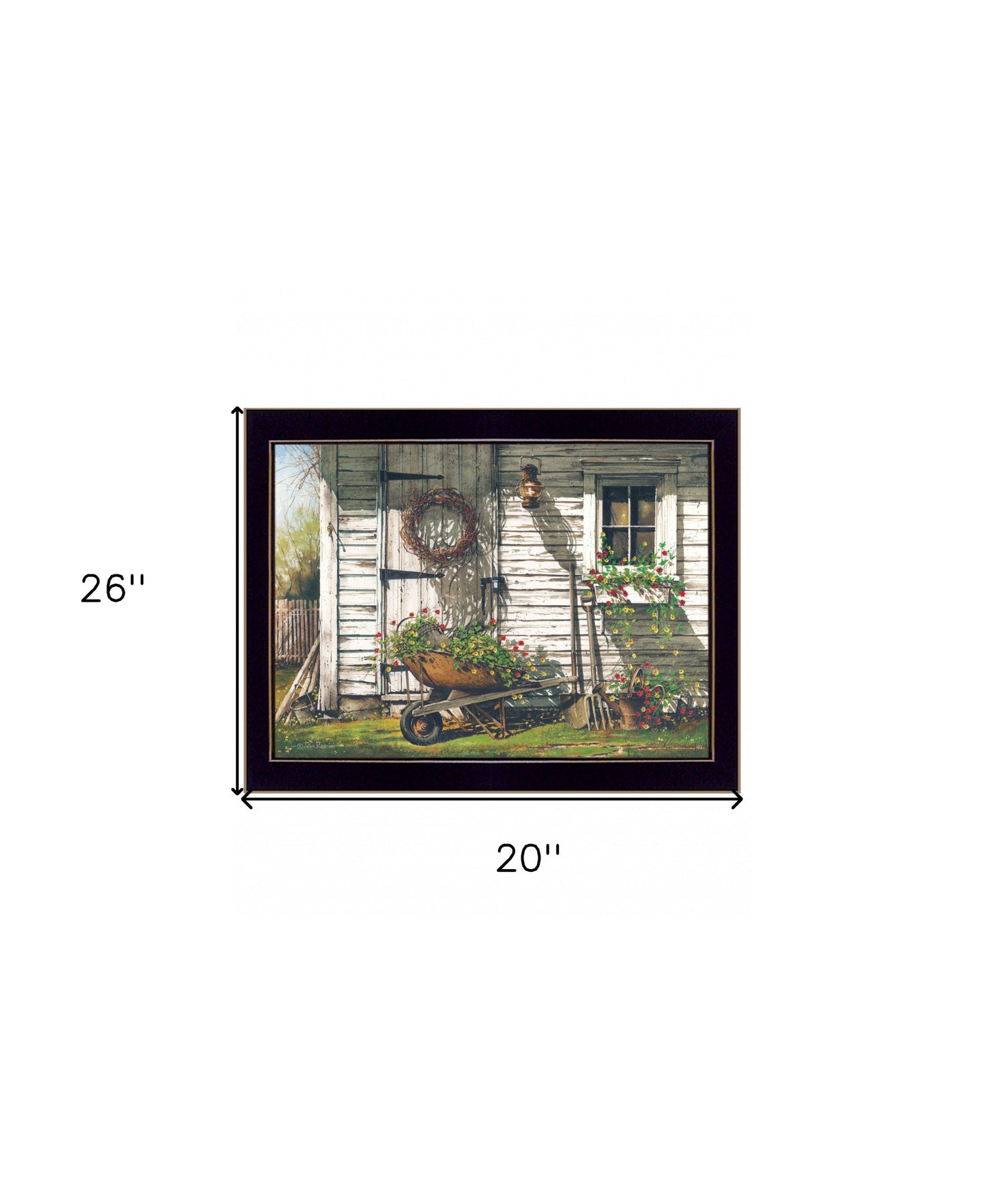 Spring Cleaning 4 Black Framed Print Wall Art