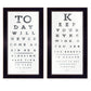 Set Of Two Eye Charts 2 Black Framed Print Wall Art