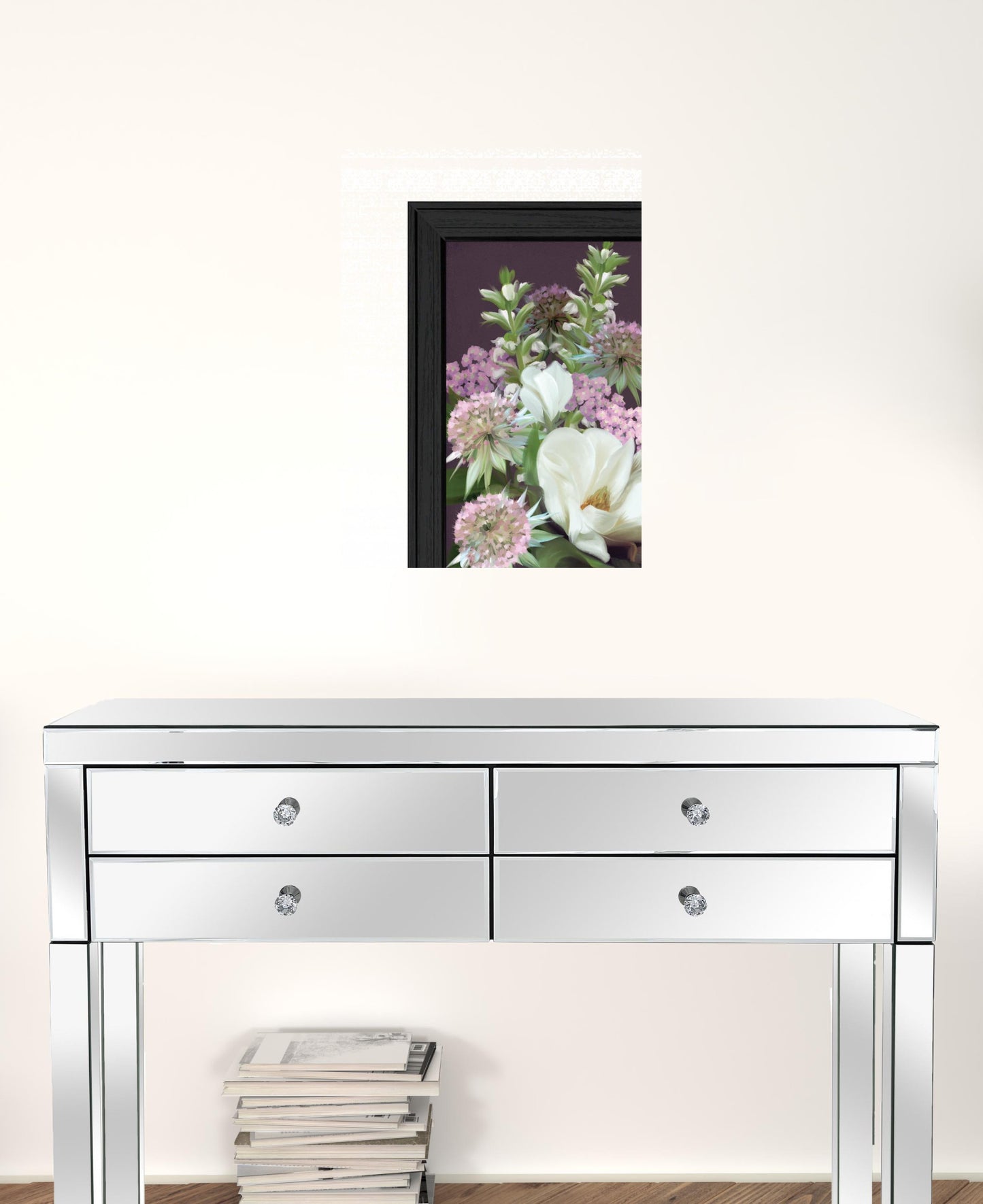 Wild For Plum Bouquet 3 Black Framed Print Wall Art