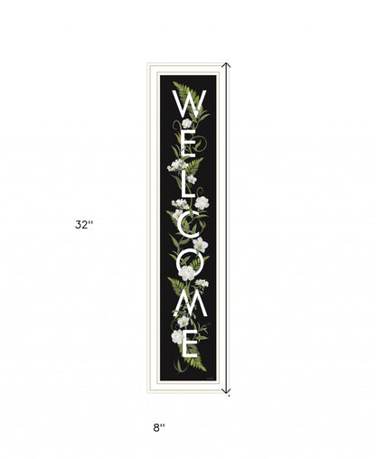 Welcome Sign I 4 White Framed Print Wall Art