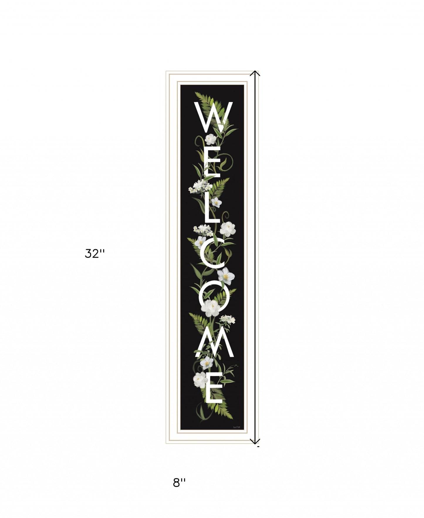 Welcome Sign I 4 White Framed Print Wall Art