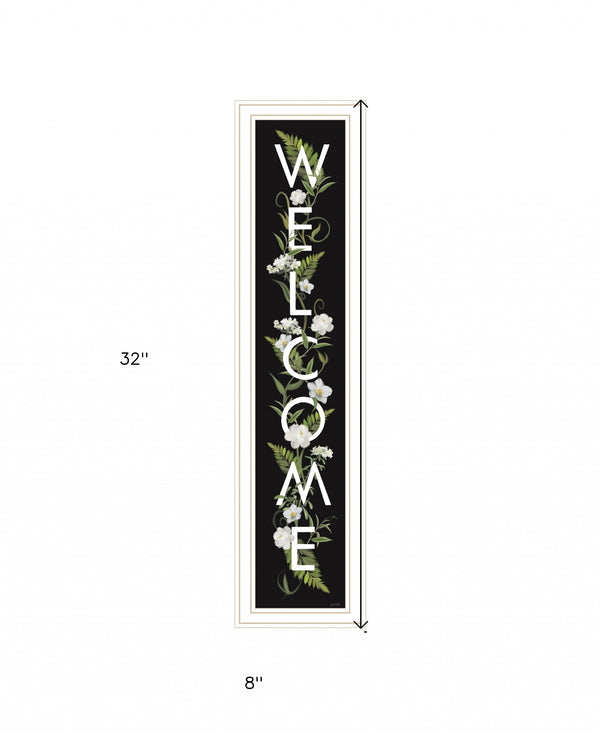 Welcome Sign I 4 White Framed Print Wall Art