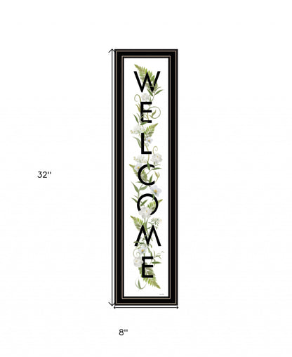 Welcome Sign II 3 Black Framed Print Wall Art