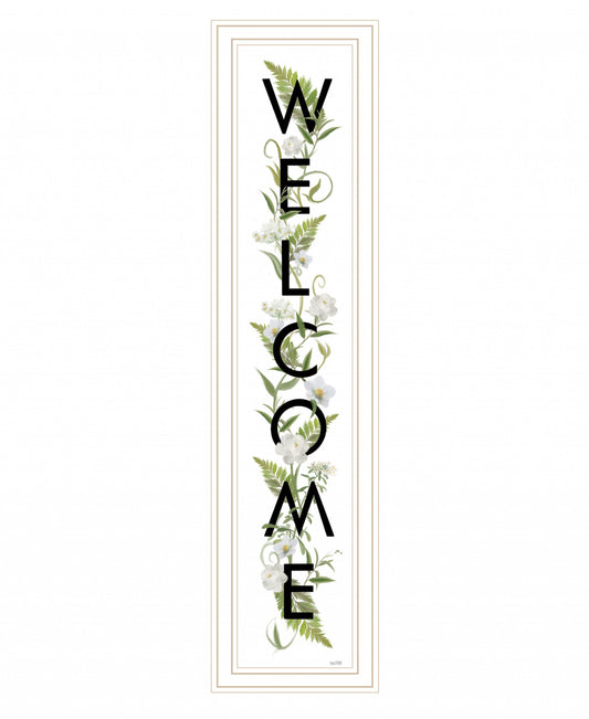 Welcome Sign II 4 White Framed Print Wall Art