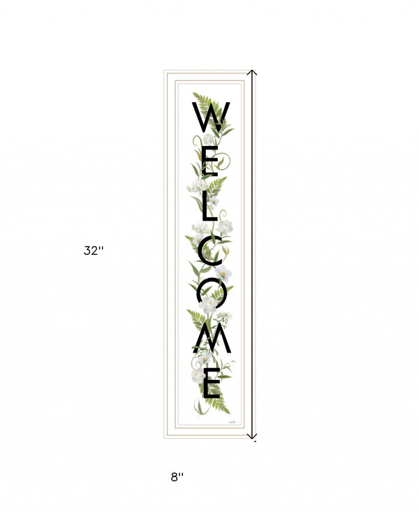 Welcome Sign II 4 White Framed Print Wall Art