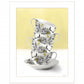 Time For Tea Yellow 1 White Framed Print Wall Art