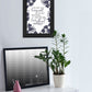 The Secret To Living Well 2 Black Framed Print Wall Art