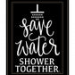 Shower Together 2 Black Framed Print Wall Art