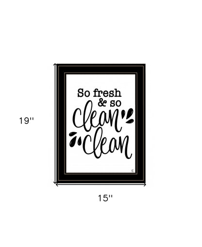 So Clean Clean 2 Black Framed Print Wall Art