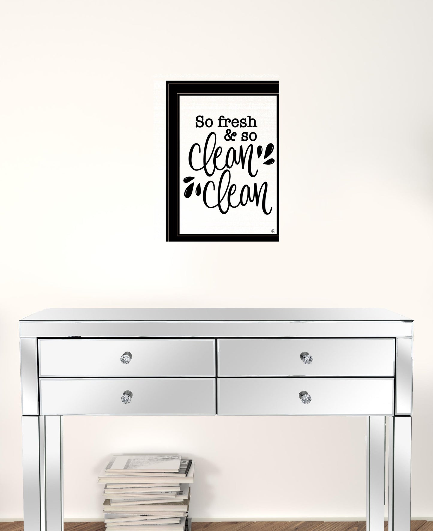 So Clean Clean 2 Black Framed Print Wall Art