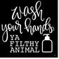 Wash Your Hands 1 White Framed Print Wall Art