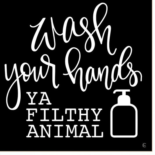 Wash Your Hands 1 White Framed Print Wall Art