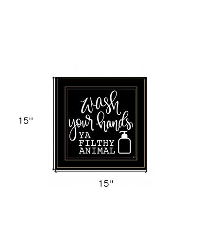 Wash Your Hands 2 Black Framed Print Wall Art