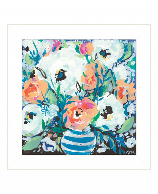 Fancy Florals 1 [1] White Framed Print Wall Art