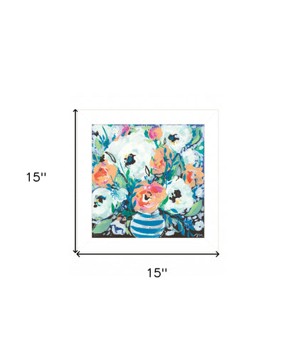 Fancy Florals 1 [1] White Framed Print Wall Art