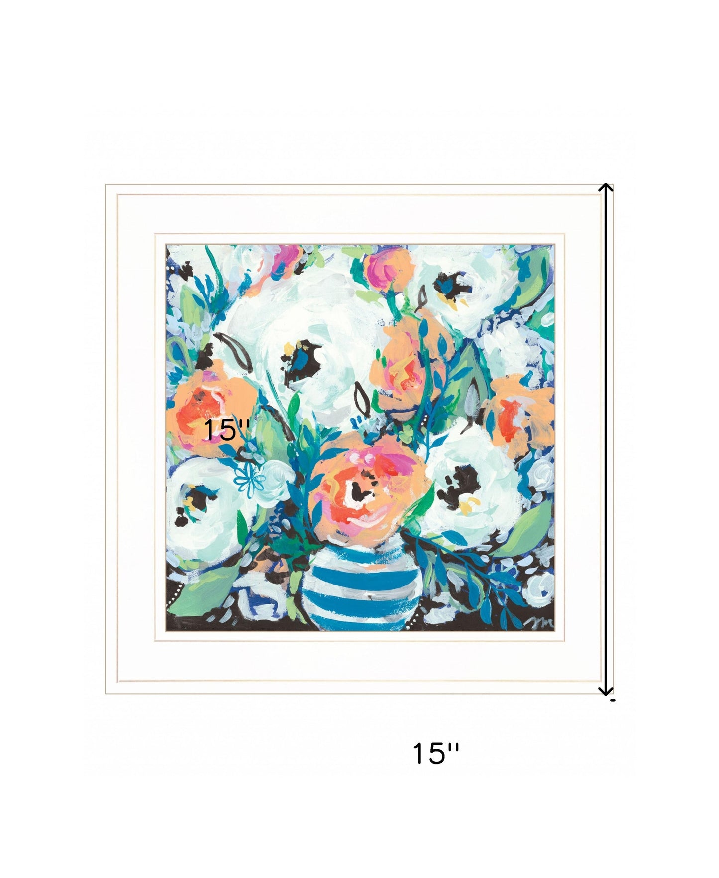 Fancy Florals 1 [1] White Framed Print Wall Art