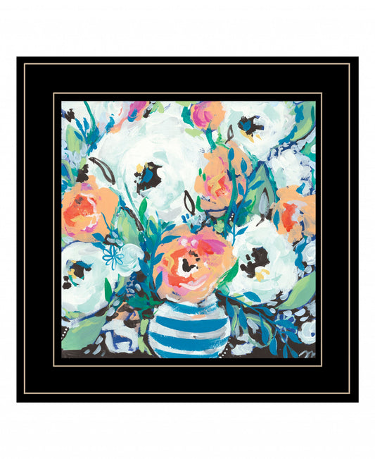 Fancy Florals 1 [3] Black Framed Print Wall Art