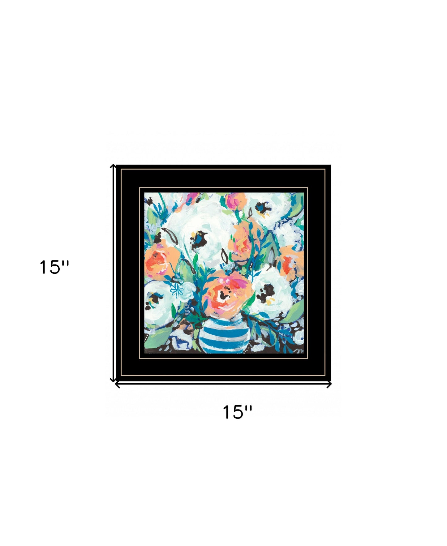 Fancy Florals 1 [3] Black Framed Print Wall Art