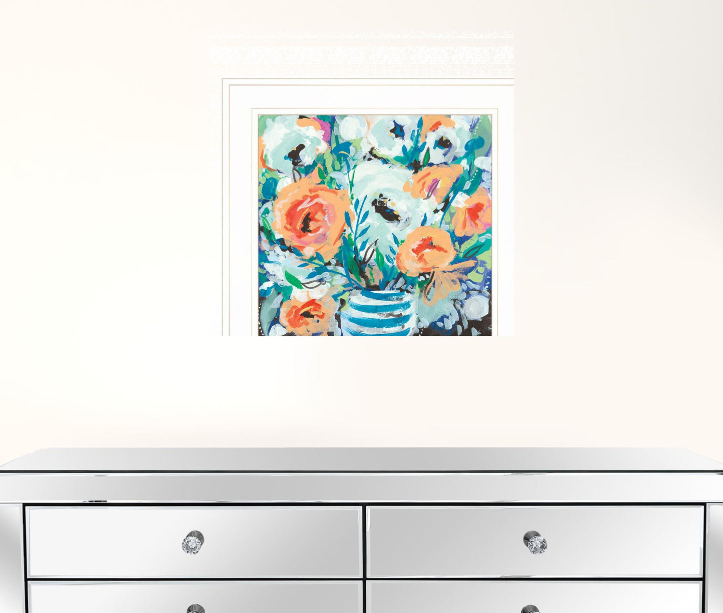 Fancy Florals II 2 White Framed Print Wall Art