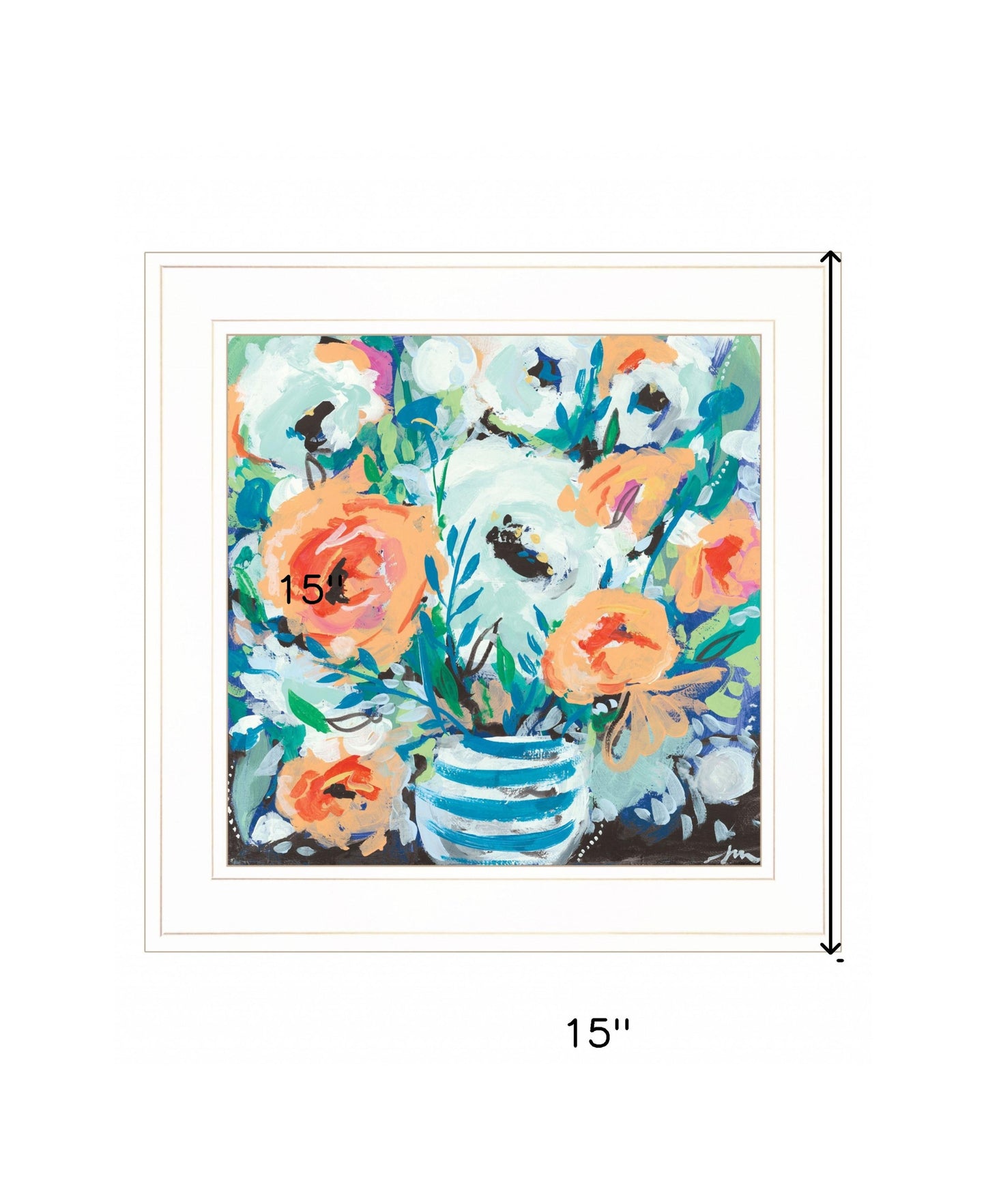 Fancy Florals II 2 White Framed Print Wall Art