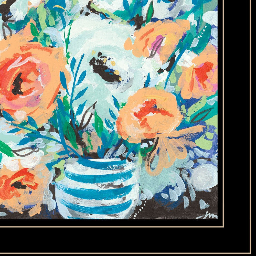 Fancy Florals II 1 White Framed Print Wall Art