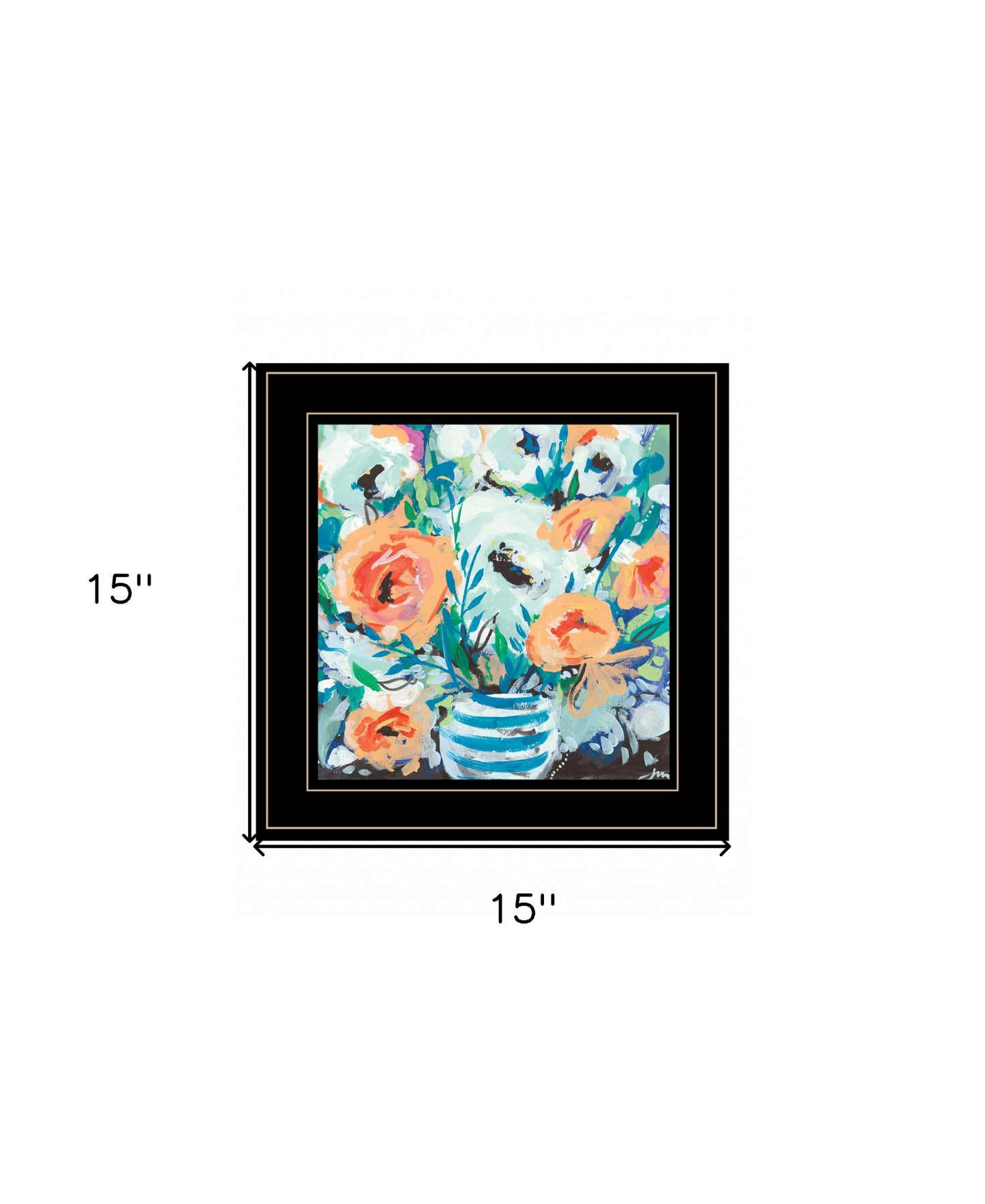 Fancy Florals II 1 White Framed Print Wall Art