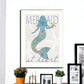 Mermaid At Heart 1 White Framed Print Wall Art