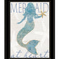 Mermaid At Heart 2 Black Framed Print Wall Art