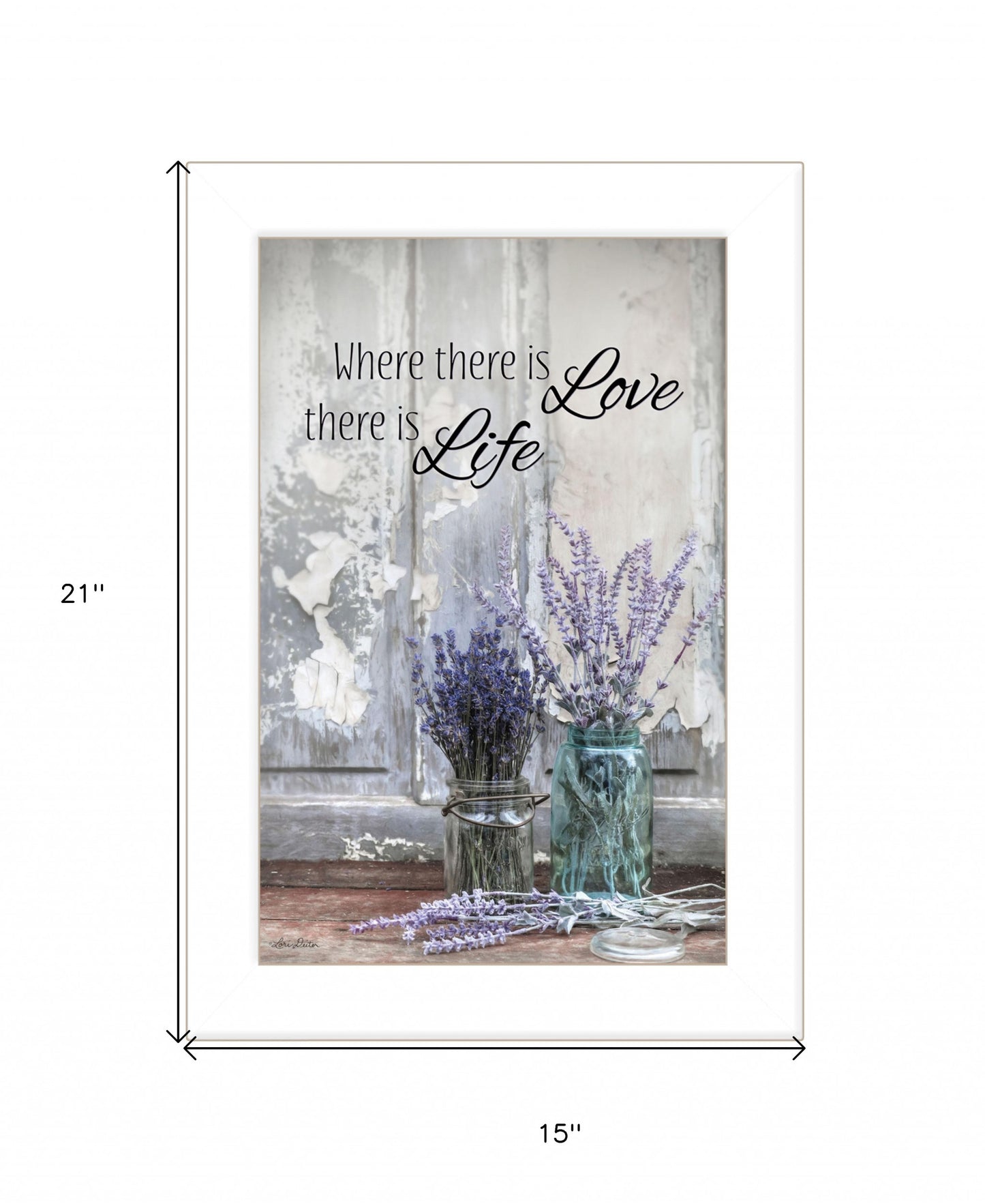 Where There Is Love 1 White Framed Print Wall Art